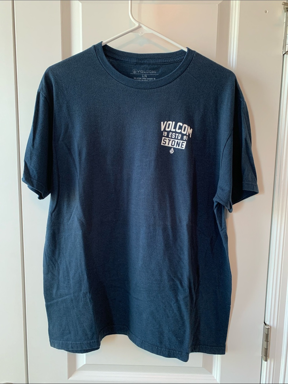 Volcom Men's Navy Short Sleeve Logo Tee
